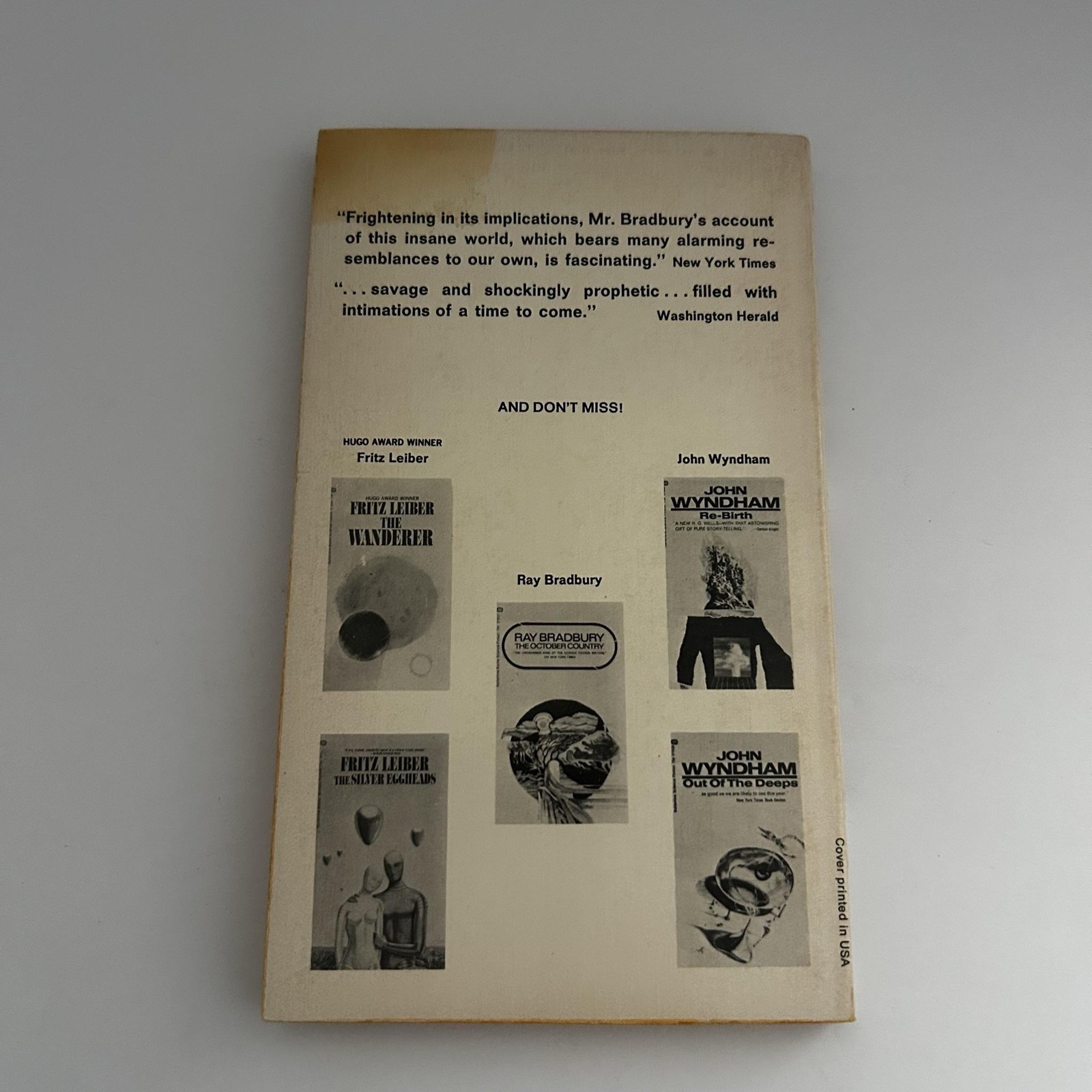 Vintage Fahrenheit 451 Ray Bradbury Ballantine Sci-Fi Dystopian PB USA