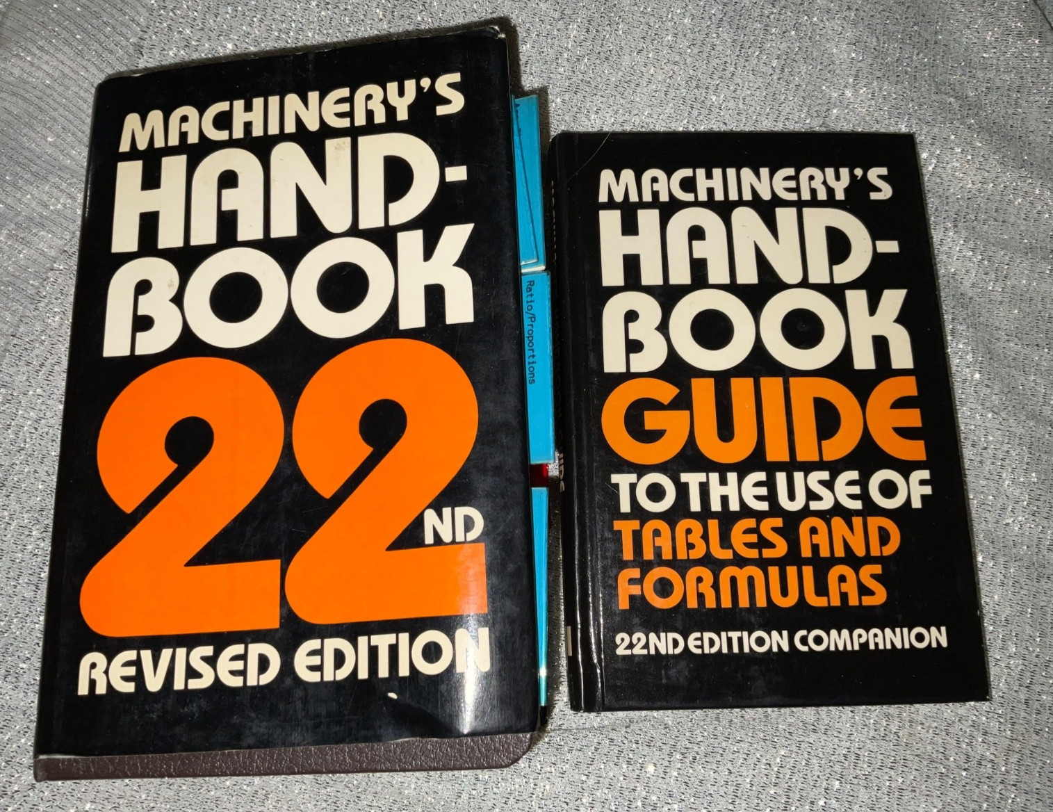 Machinery’s Handbook 22nd Revised Ed Industrial Press 1985 & Guide to Tables Lot
