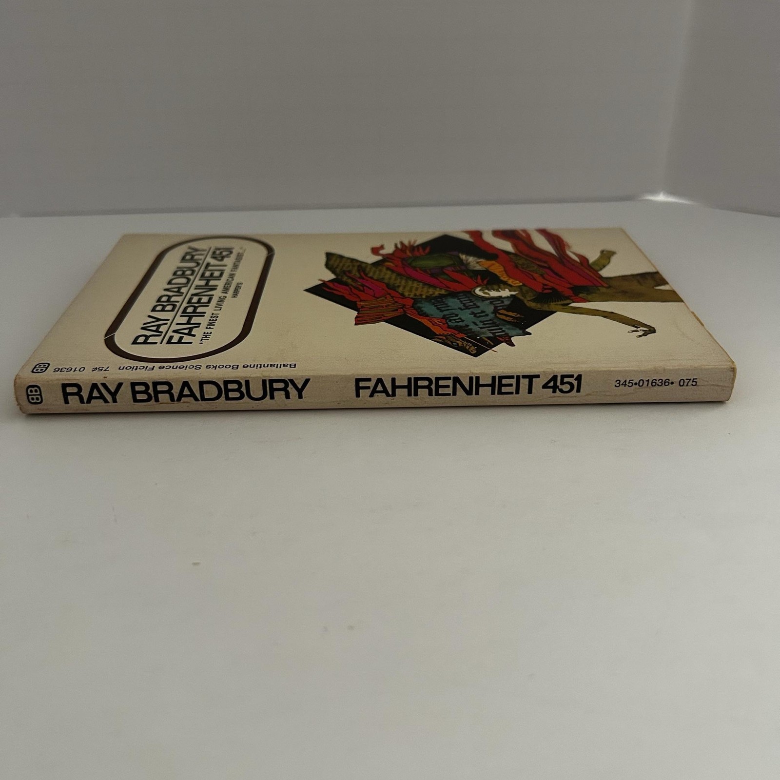 Vintage Fahrenheit 451 Ray Bradbury Ballantine Sci-Fi Dystopian PB USA