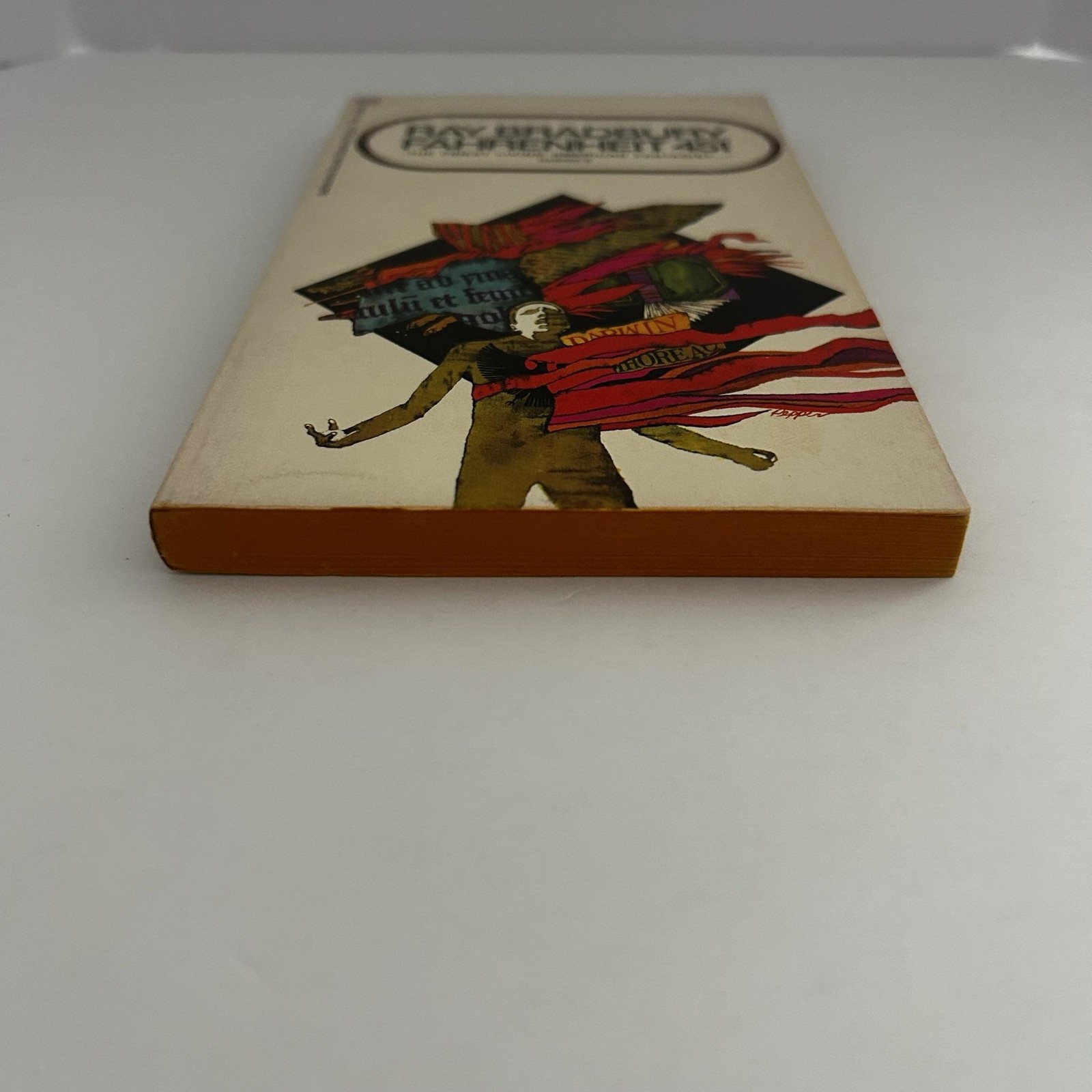 Vintage Fahrenheit 451 Ray Bradbury Ballantine Sci-Fi Dystopian PB USA