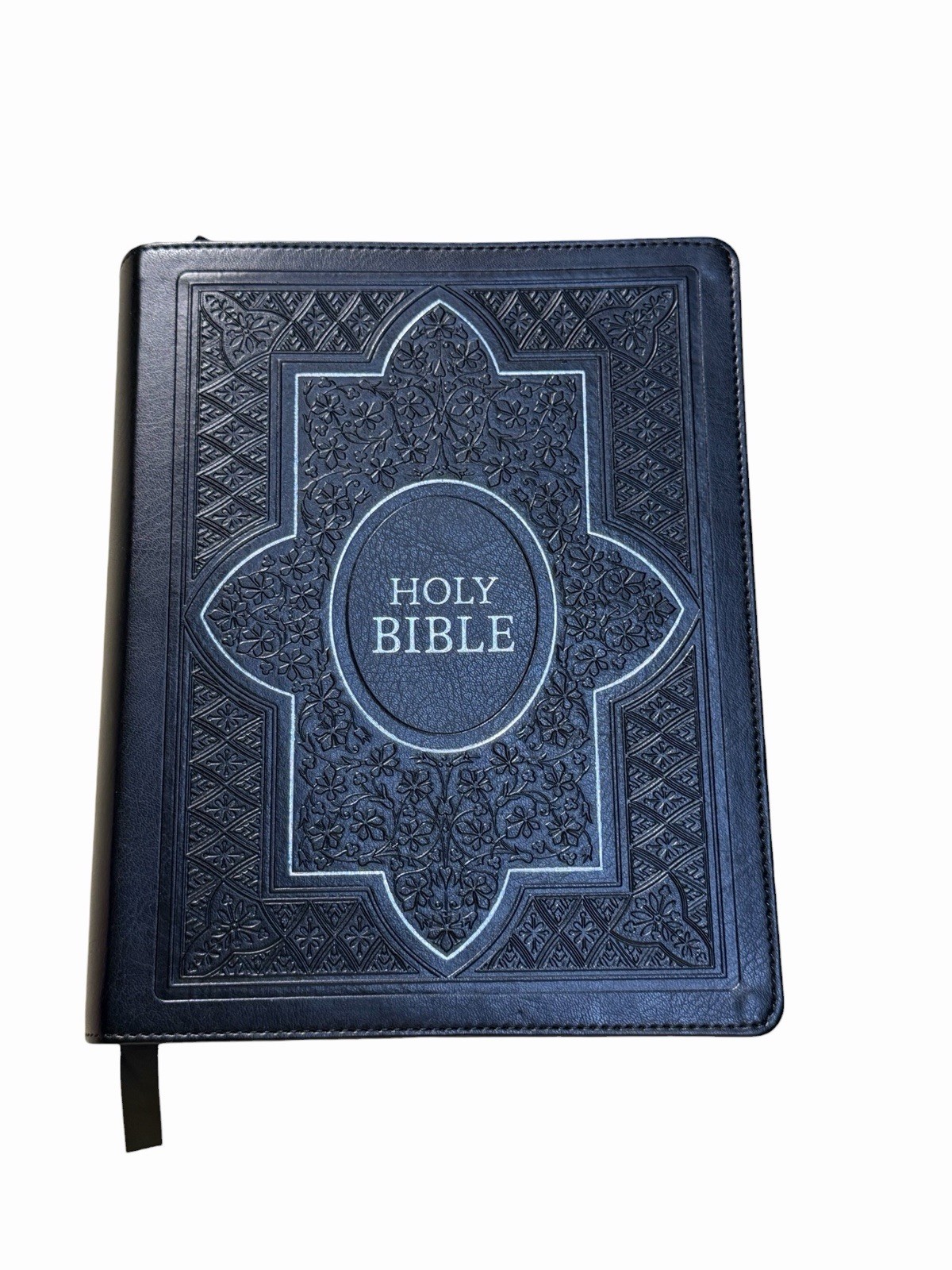 KJV Journal the Word Reference Bible Leathersoft Black Silver Letter Comfort..